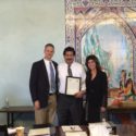 Partners Pete Dickinson and Erica Deutsch congratulate co-counsel to the United Farmworkers Trust Funds Marcos Camacho who was appointed to the Kern County Superior Court by Governor Brown